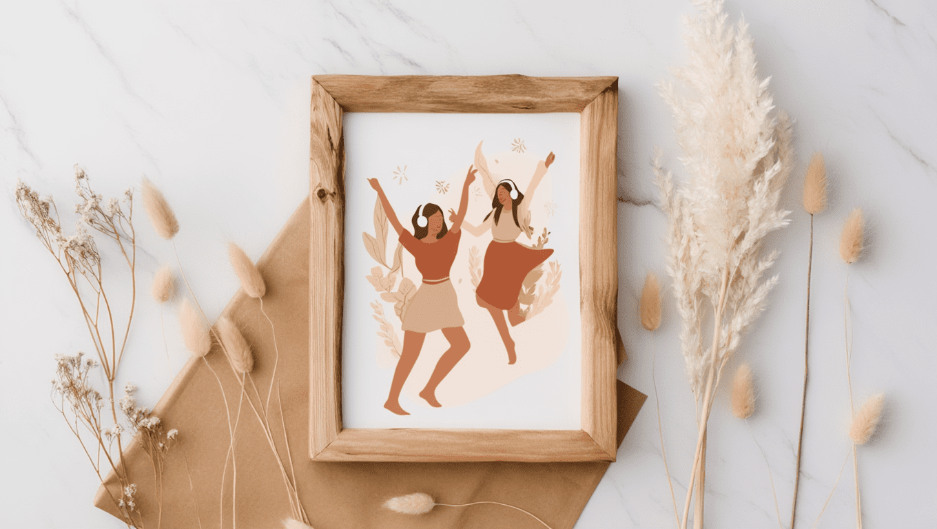 Illustration personnalisée encadrée