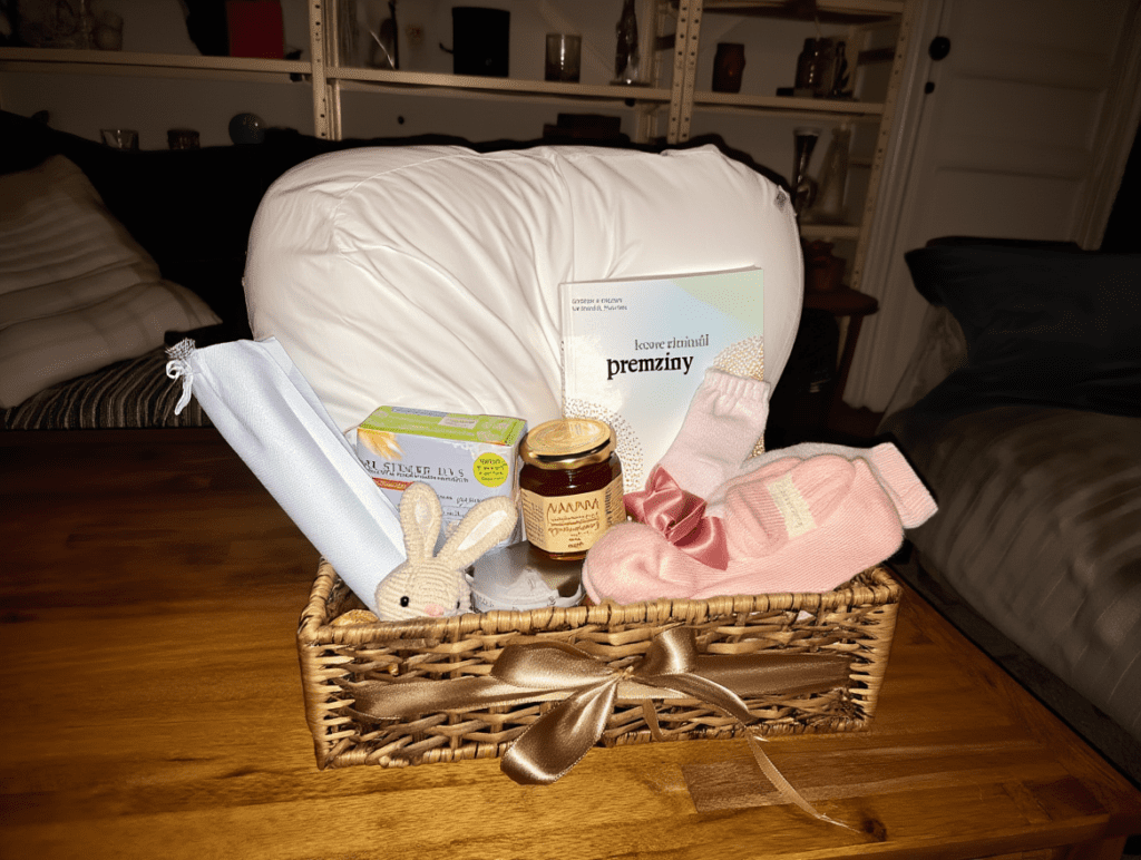 Panier garni table pour cadeau femme enceinte